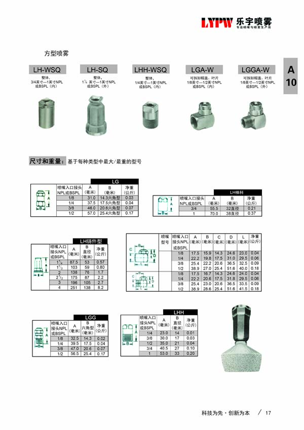 LH型实心锥喷嘴(图3)