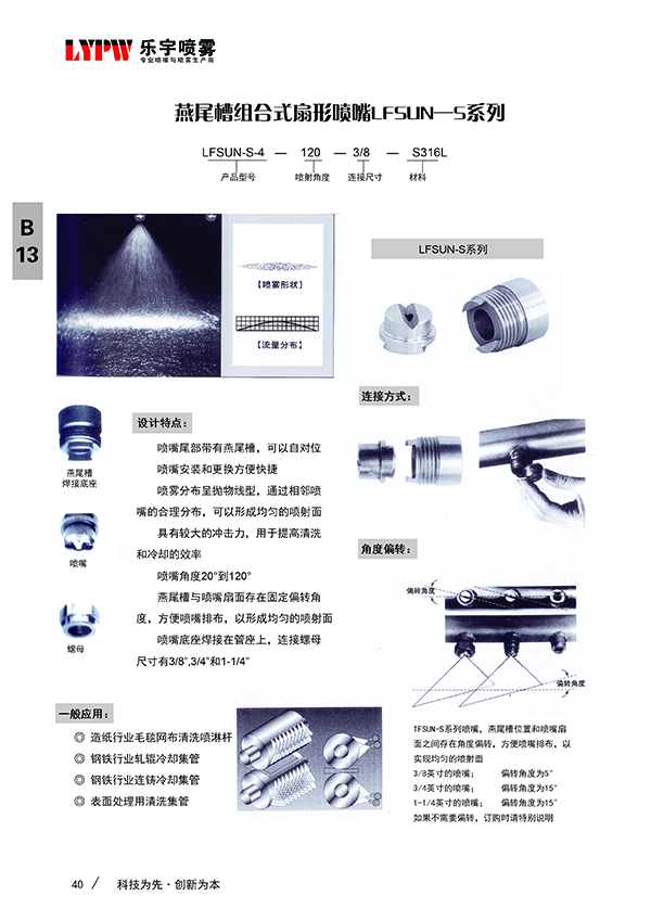 扇形燕尾槽式型喷嘴(图2)